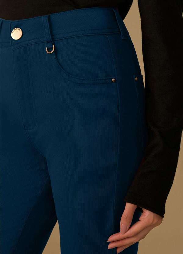 Maria.valentina - Calça Maria.Valentina Flare Alta Azul Escuro Azul 3