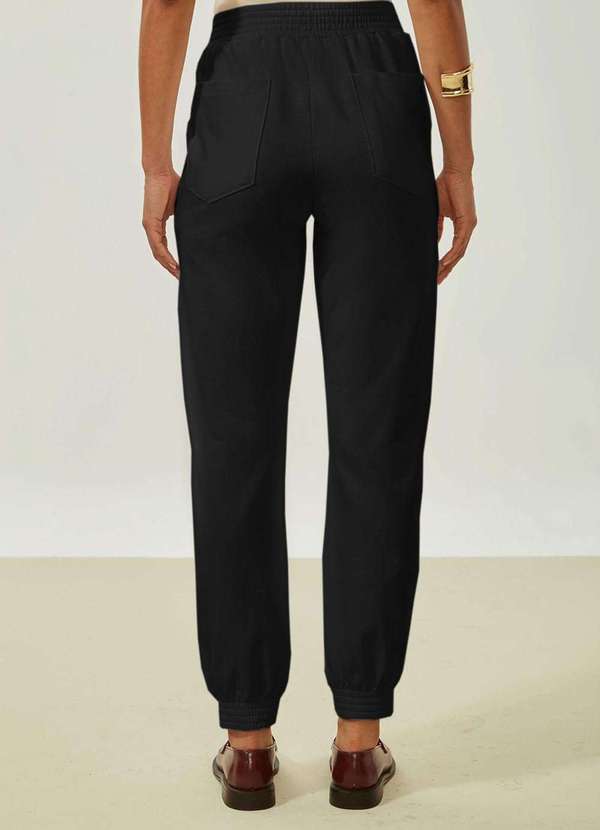 Maria.valentina - Calça Maria.Valentina Jogging Alta Preto Preto 4