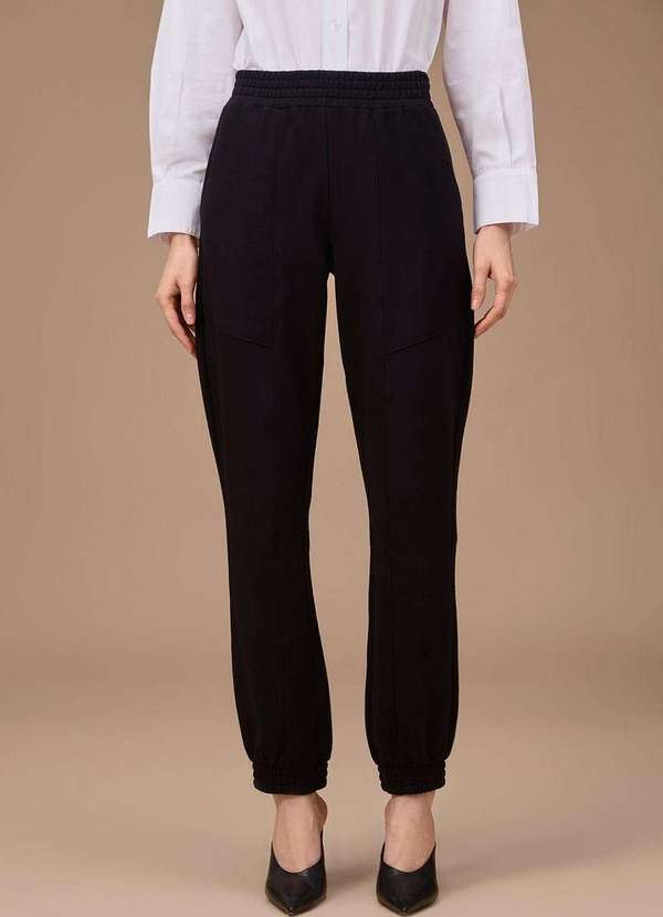 Maria.valentina - Calça Maria.Valentina Jogging Alta Preto Preto 3