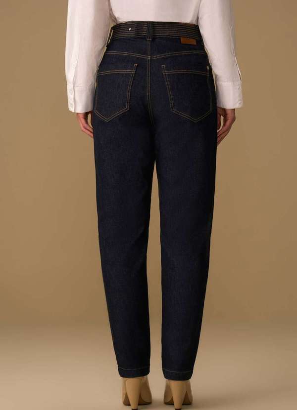 Maria.valentina - Calça Maria.Valentina Mom Alta Azul Azul 4