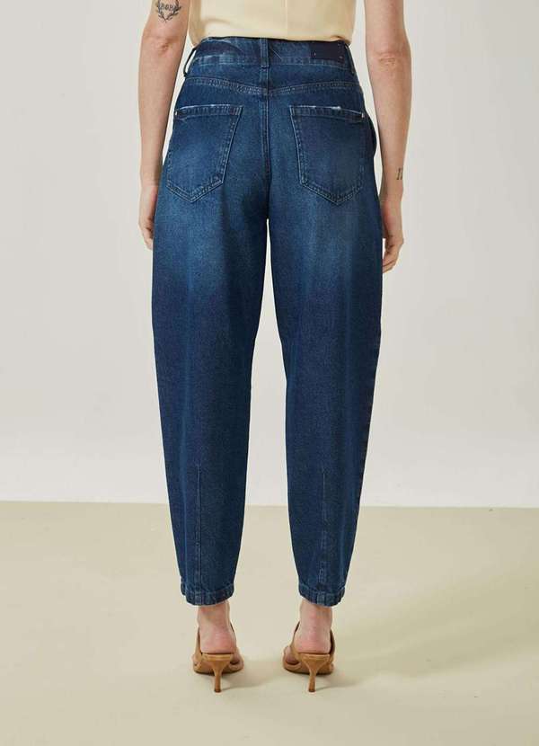 Maria.valentina - Calça Maria.Valentina Mom Alta Azul Azul 3