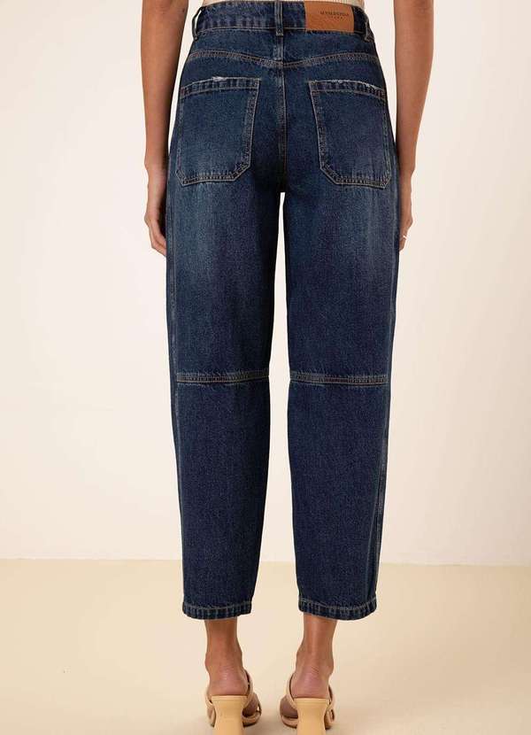 Maria.valentina - Calça Maria.Valentina Mom Alta Azul Azul 4