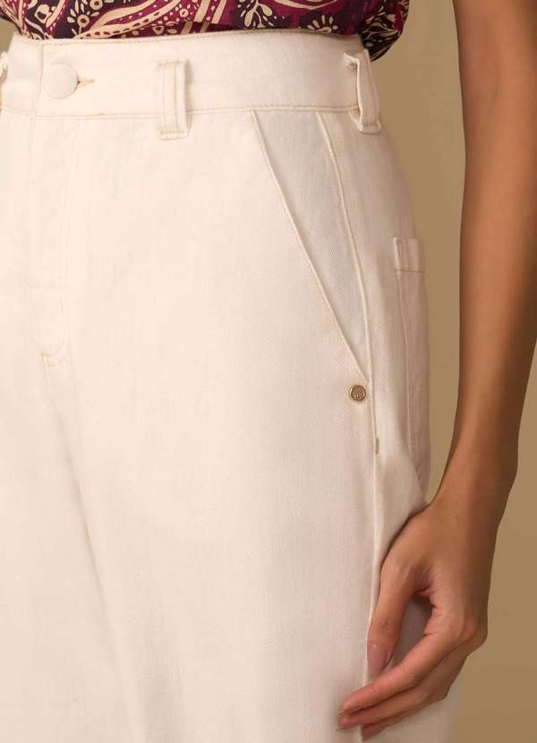 Maria.valentina - Calça Maria.Valentina Mom Alta Off White Branco 3