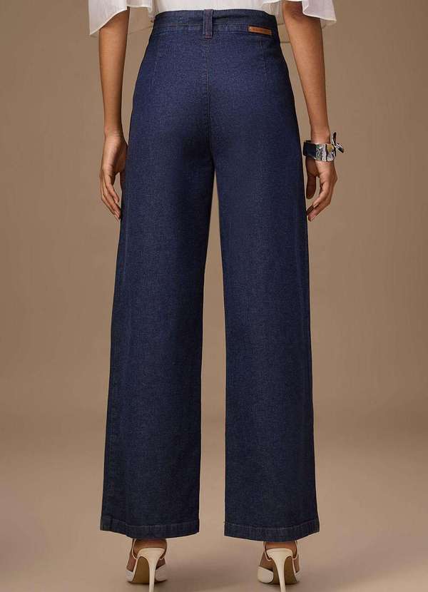 Maria.valentina - Calça Maria.Valentina Pantalona Alta Azul Azul 2