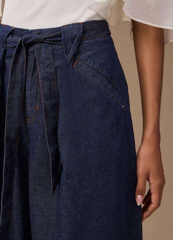 Maria.valentina - Calça Maria.Valentina Pantalona Alta Azul Azul 3