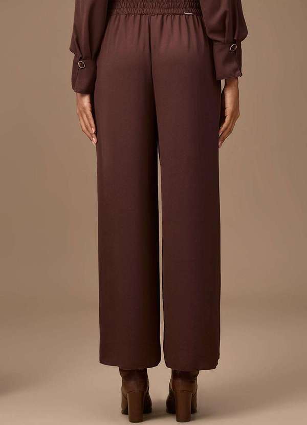 Maria.valentina - Calça Maria.Valentina Pantalona Alta Marrom Marrom 4