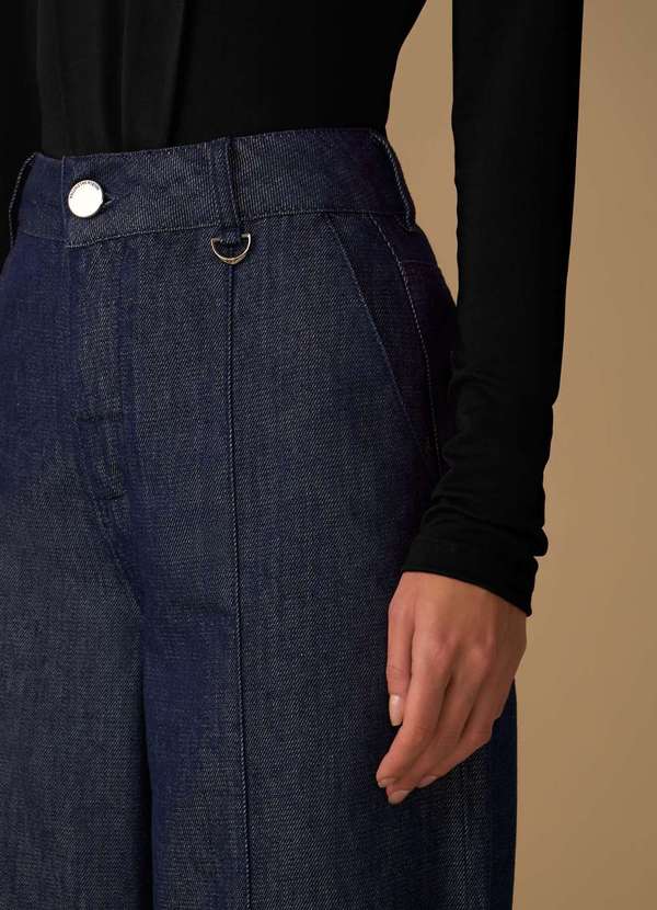 Maria.valentina - Calça Maria.Valentina Pantalona Alta Azul Azul 3