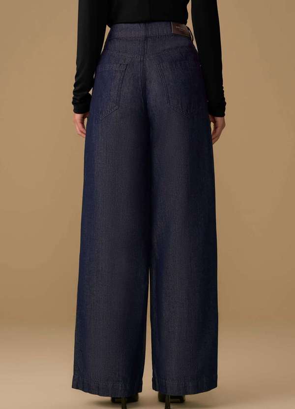 Maria.valentina - Calça Maria.Valentina Pantalona Alta Azul Azul 4