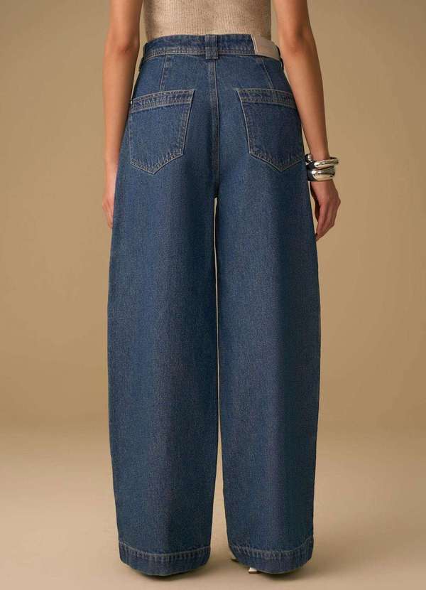 Maria.valentina - Calça Maria.Valentina Pantalona Alta Azul Azul 4