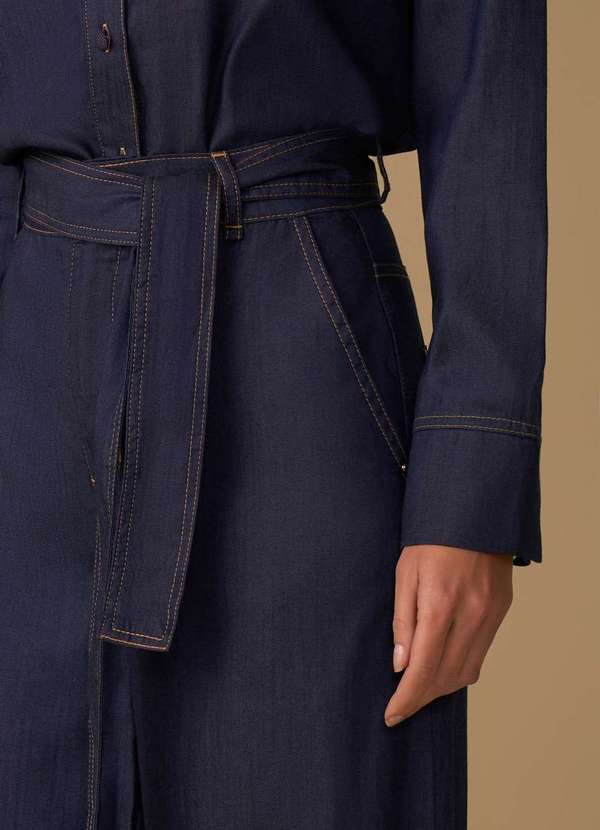 Maria.valentina - Calça Maria.Valentina Pantalona Alta Azul Azul 3