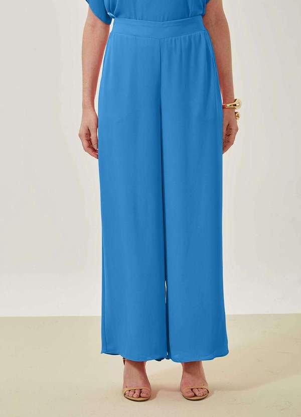 Maria.valentina - Calça Maria.Valentina Pantalona Alta Azul Azul 2