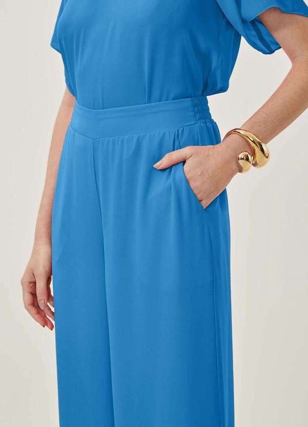 Maria.valentina - Calça Maria.Valentina Pantalona Alta Azul Azul 3