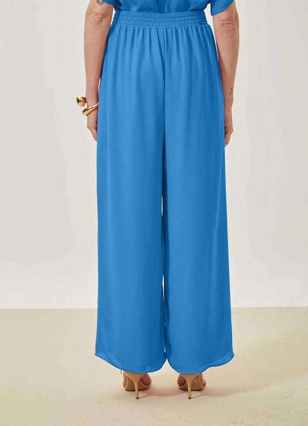 Maria.valentina - Calça Maria.Valentina Pantalona Alta Azul Azul 4