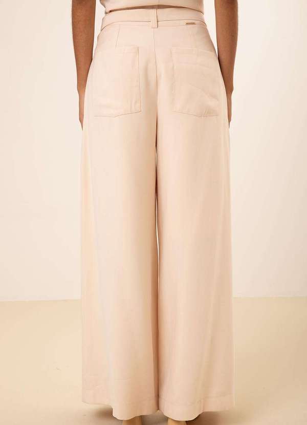 Maria.valentina - Calça Maria.Valentina Pantalona Alta Bege Bege 4