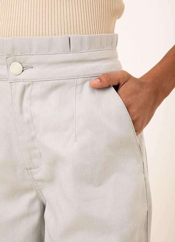 Maria.valentina - Calça Maria.Valentina Pantalona Alta Cinza Cinza 3