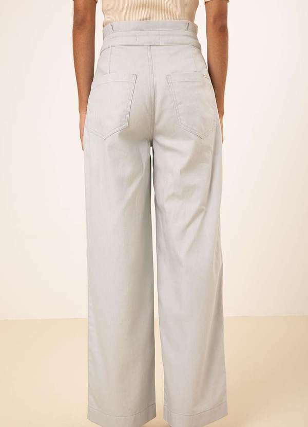 Maria.valentina - Calça Maria.Valentina Pantalona Alta Cinza Cinza 4