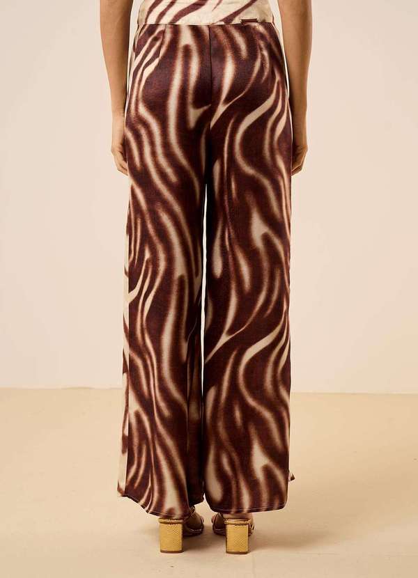 Maria.valentina - Calça Maria.Valentina Pantalona Alta Marrom Marrom 4