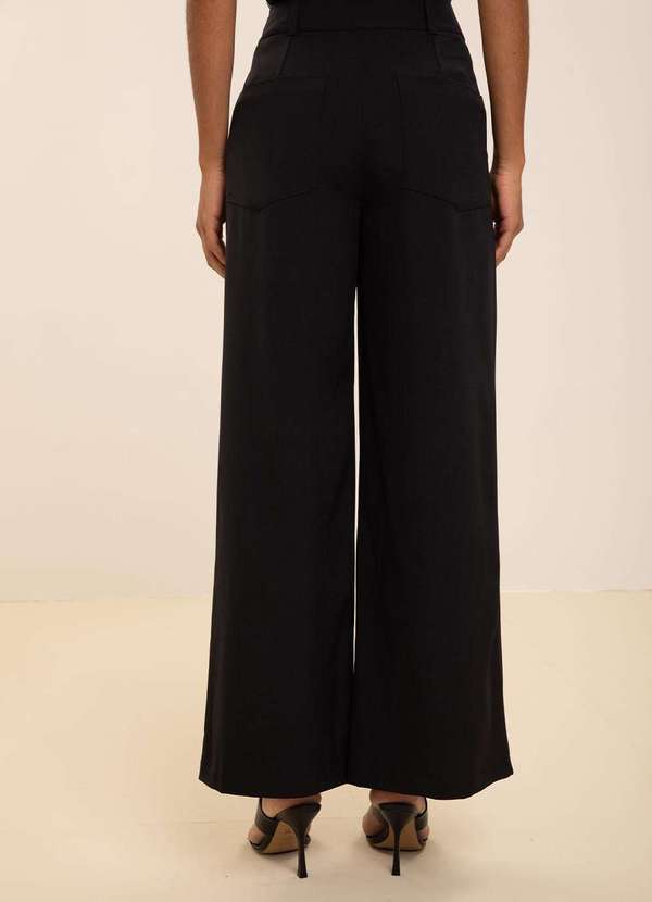 Maria.valentina - Calça Maria.Valentina Pantalona Alta Preto Preto