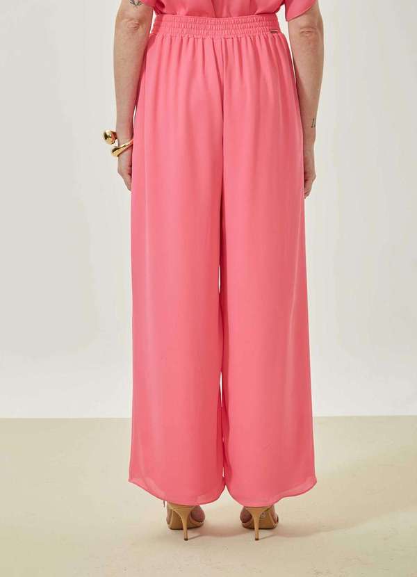 Maria.valentina - Calça Maria.Valentina Pantalona Alta Rosa Rosa 2