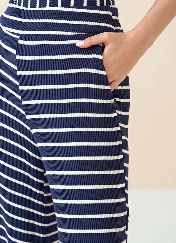 Maria.valentina - Calça Maria.Valentina Pantalona Cós Intermediário com Elástico Az Azul 3