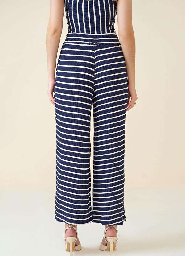 Maria.valentina - Calça Maria.Valentina Pantalona Cós Intermediário com Elástico Az Azul 4