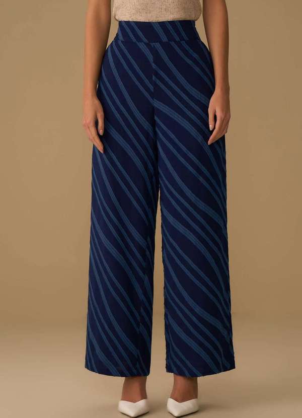 Maria.valentina - Calça Maria.Valentina Reta Alta Azul Azul 2