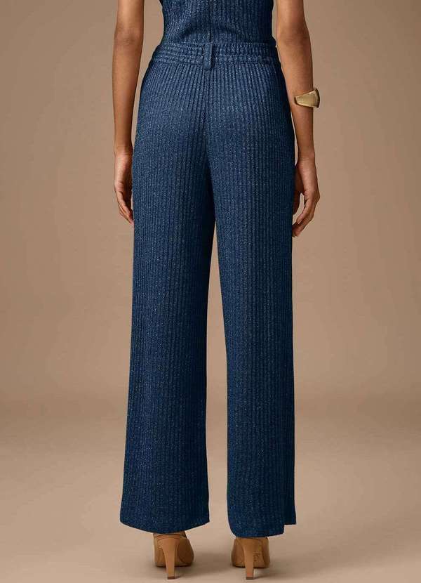 Maria.valentina - Calça Maria.Valentina Reta Alta Azul Escuro Azul 4