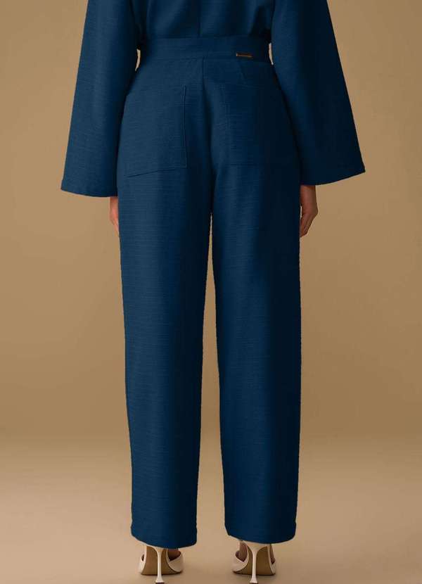 Maria.valentina - Calça Maria.Valentina Reta Alta Azul Escuro Azul 3