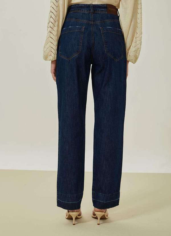 Maria.valentina - Calça Maria.Valentina Reta Alta Azul Azul 2