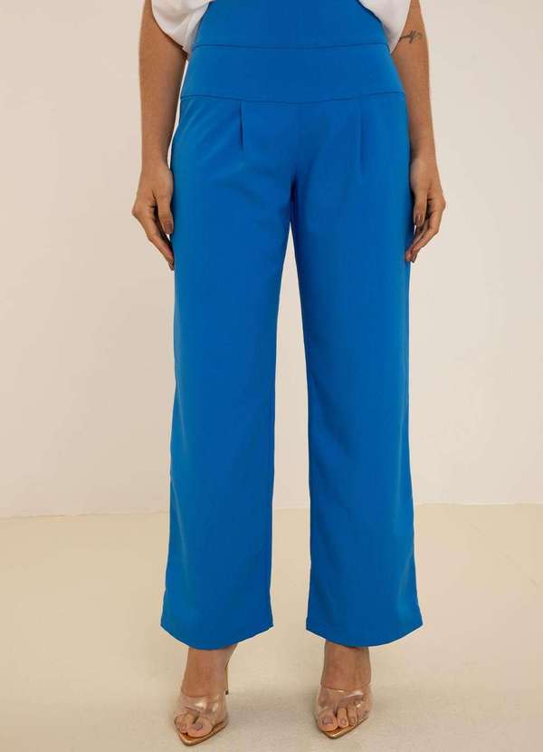 Maria.valentina - Calça Maria.Valentina Reta Alta Azul Azul 2