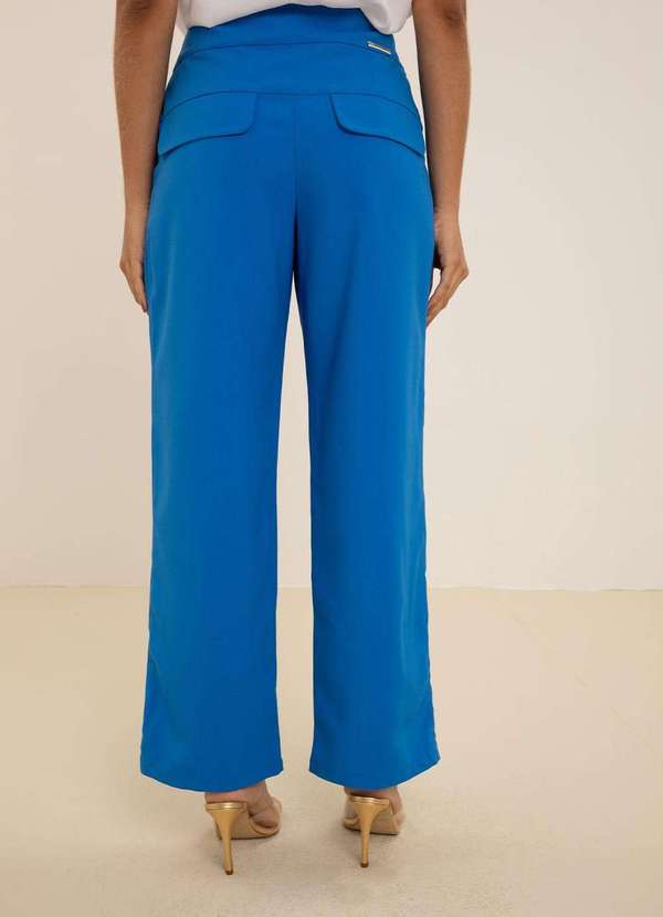 Maria.valentina - Calça Maria.Valentina Reta Alta Azul Azul 4