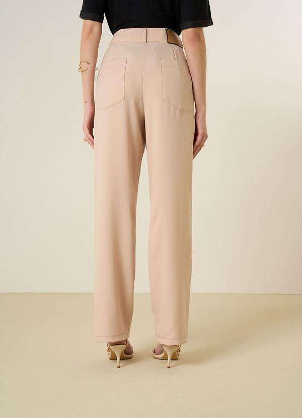 Maria.valentina - Calça Maria.Valentina Reta Alta Bege Bege 2