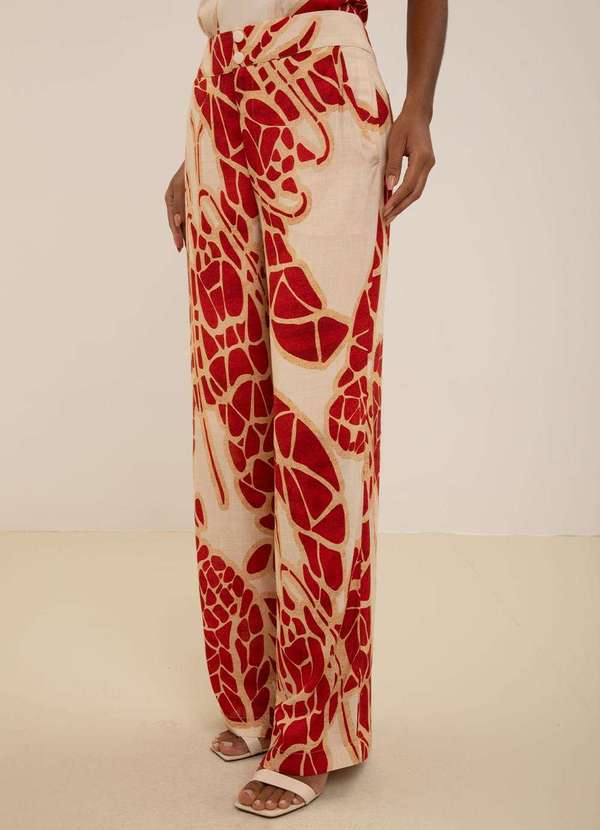 Maria.valentina - Calça Maria.Valentina Reta Alta Bege Bege