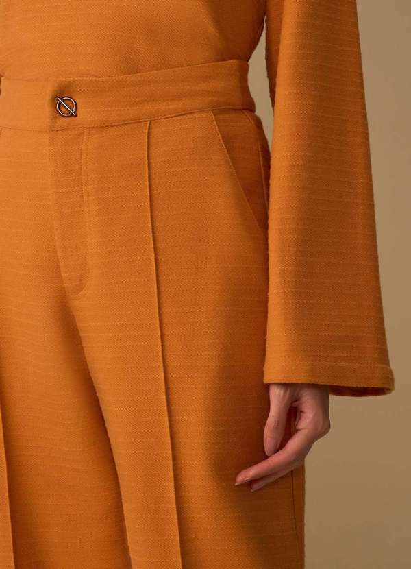 Maria.valentina - Calça Maria.Valentina Reta Alta Laranja Laranja 3