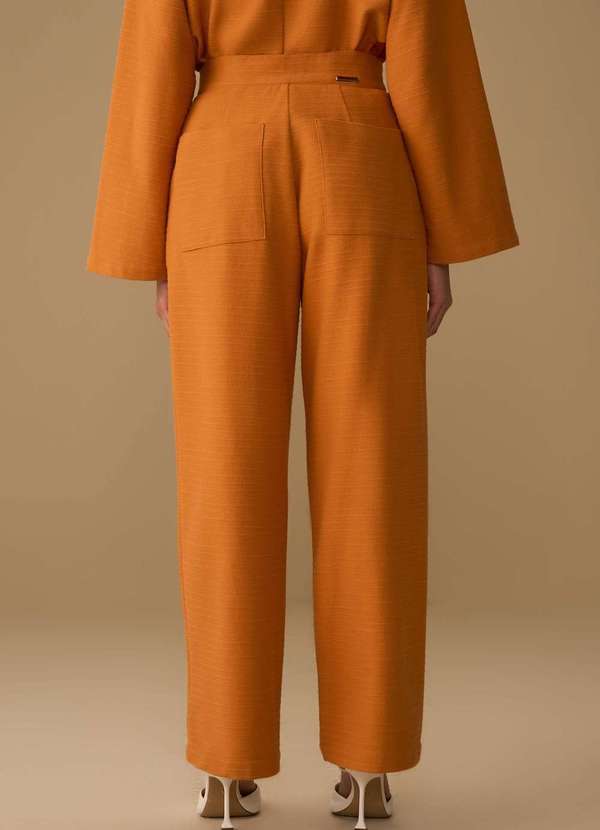 Maria.valentina - Calça Maria.Valentina Reta Alta Laranja Laranja 4