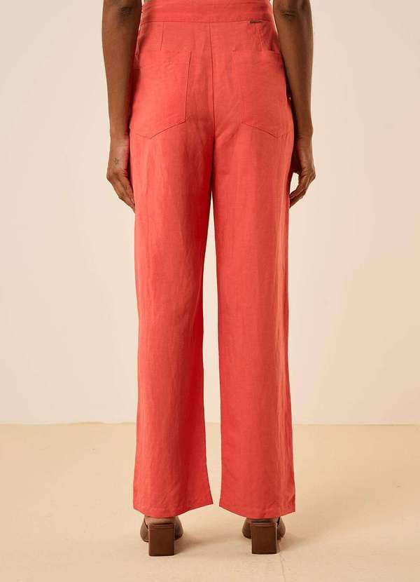 Maria.valentina - Calça Maria.Valentina Reta Alta Laranja Laranja 4