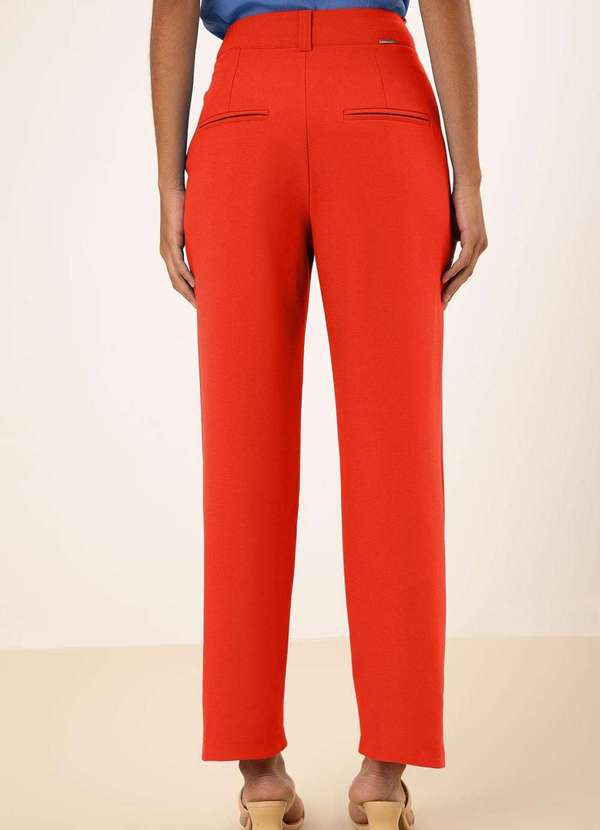 Maria.valentina - Calça Maria.Valentina Reta Alta Laranja Laranja 4
