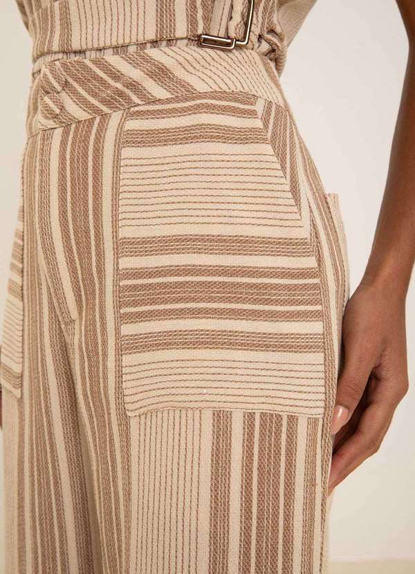 Maria.valentina - Calça Maria.Valentina Reta Alta Marrom Marrom