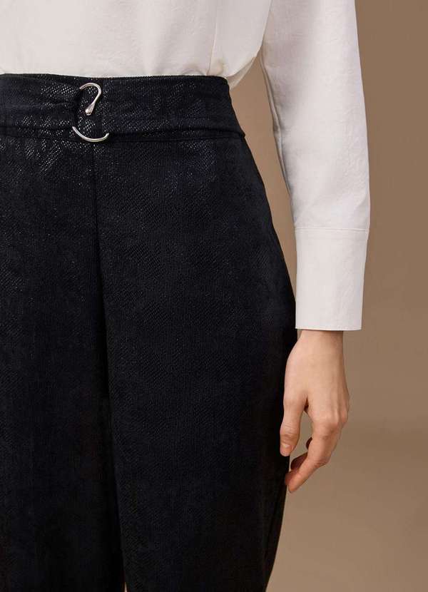 Maria.valentina - Calça Maria.Valentina Reta Alta Preto Preto