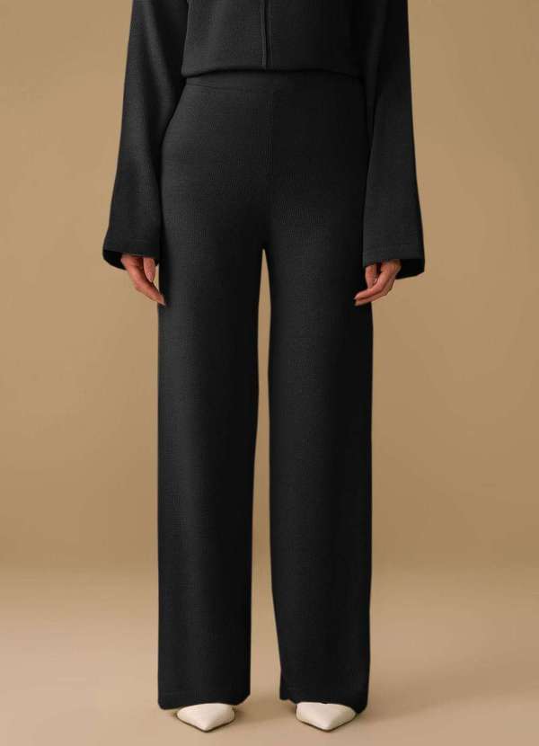 Maria.valentina - Calça Maria.Valentina Reta Alta Preto Preto