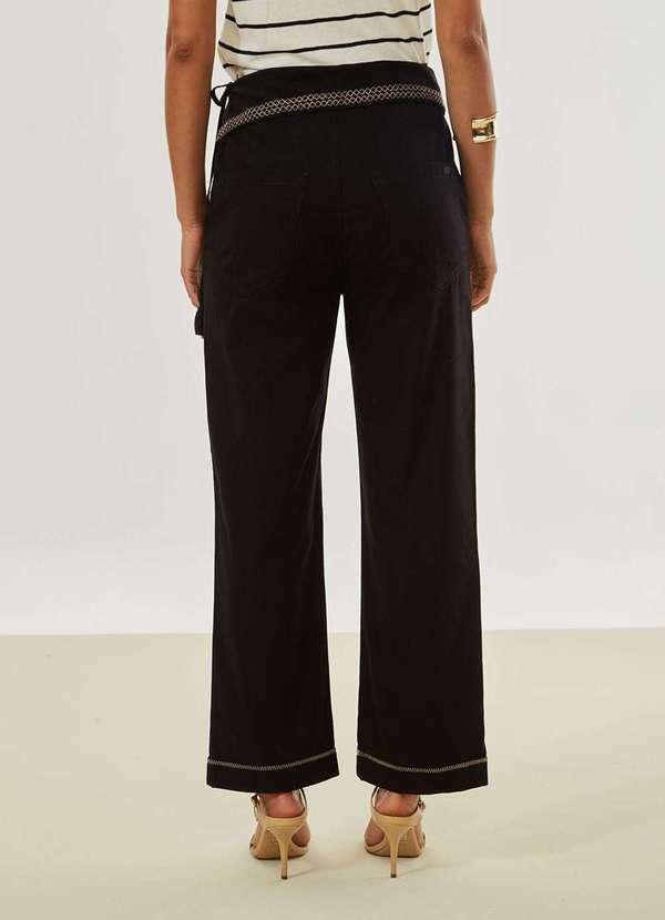 Maria.valentina - Calça Maria.Valentina Reta Alta Preto Preto 3