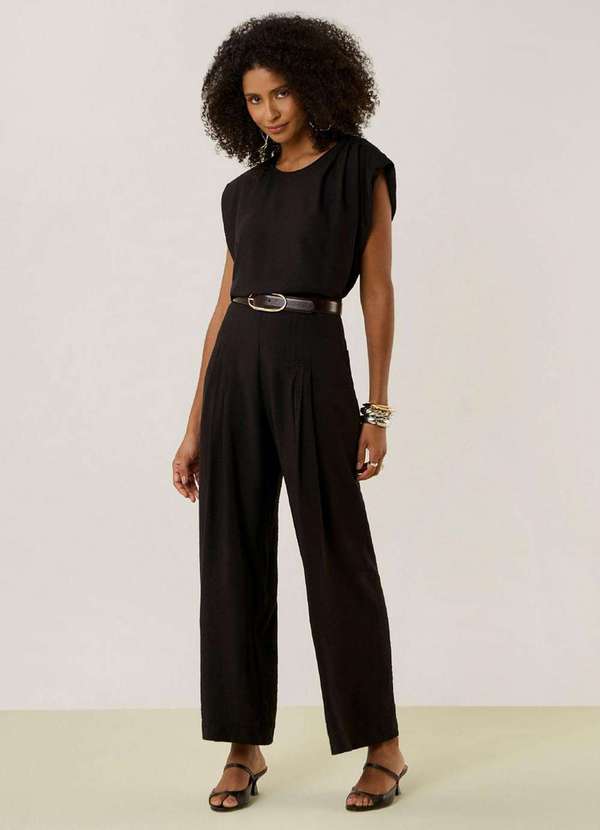 Maria.valentina - Calça Maria.Valentina Reta Alta Preto Preto 2