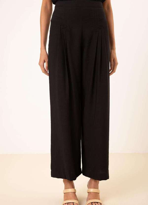 Maria.valentina - Calça Maria.Valentina Reta Alta Preto Preto 4