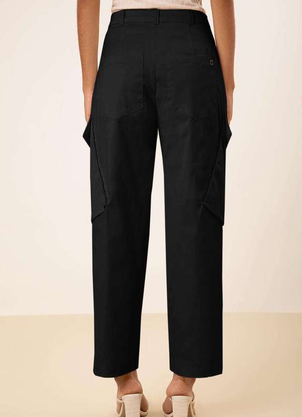 Maria.valentina - Calça Maria.Valentina Reta Alta Preto Preto 3