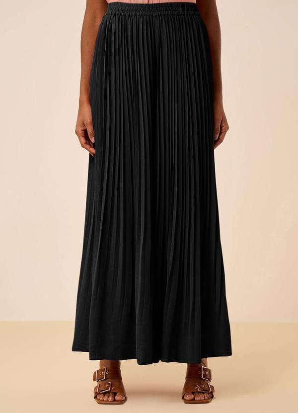 Maria.valentina - Calça Maria.Valentina Reta Alta Preto Preto 2