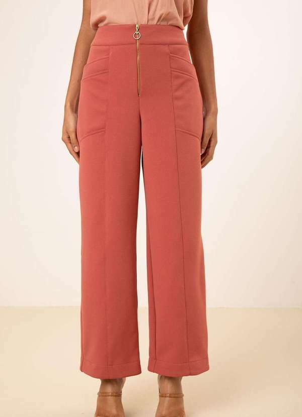 Maria.valentina - Calça Maria.Valentina Reta Alta Rosa Rosa 3