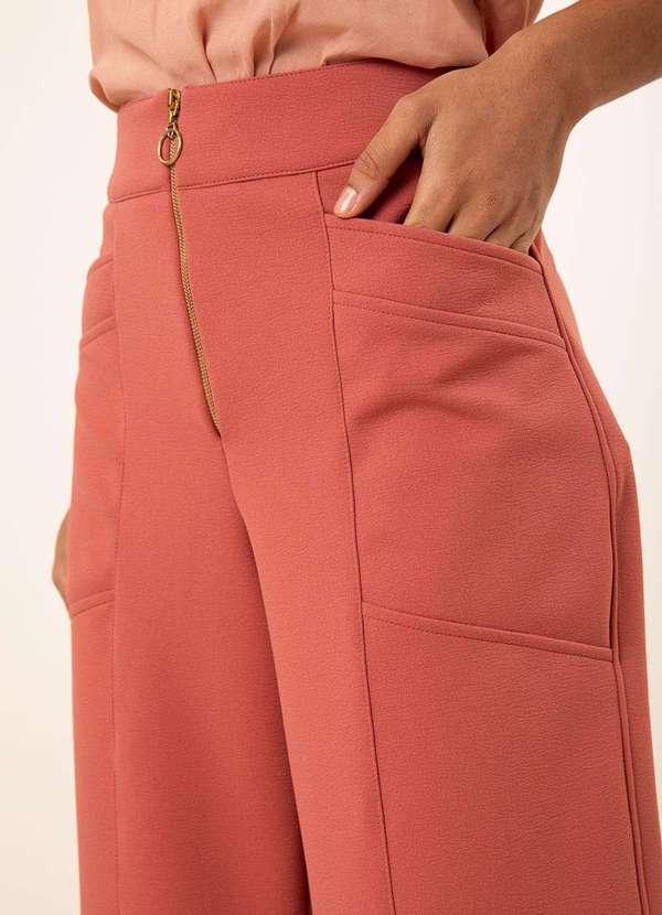 Maria.valentina - Calça Maria.Valentina Reta Alta Rosa Rosa 4