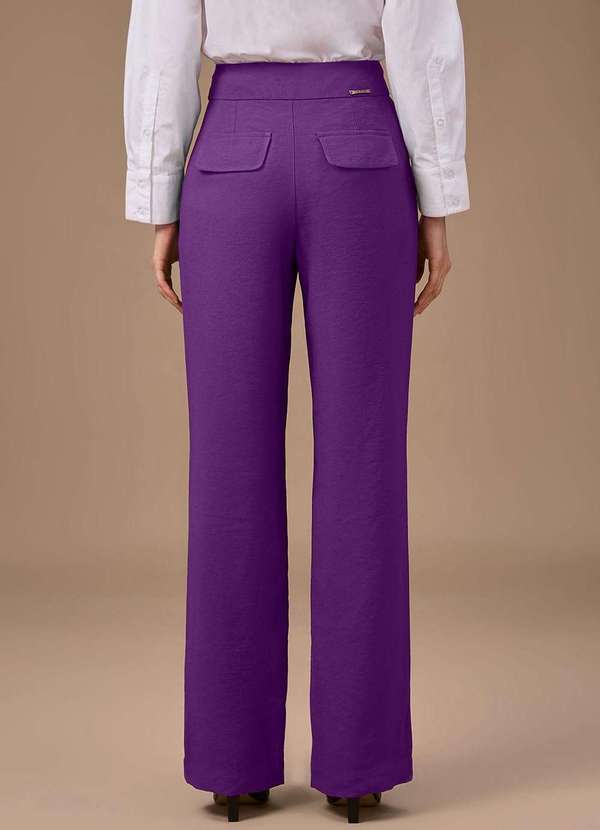 Maria.valentina - Calça Maria.Valentina Reta Alta Roxo Roxo 3