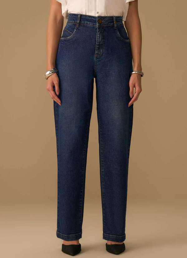 Maria.valentina - Calça Maria.Valentina Reta Média Azul Azul 2