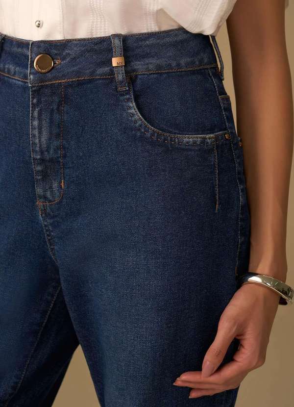 Maria.valentina - Calça Maria.Valentina Reta Média Azul Azul 3